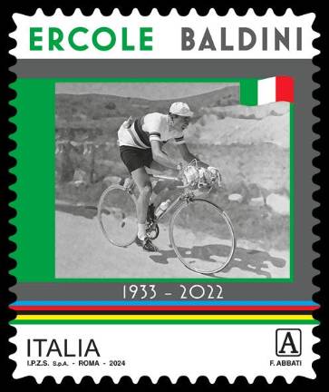 Ciclismo, un francobollo celebrativo per Ercole Baldini