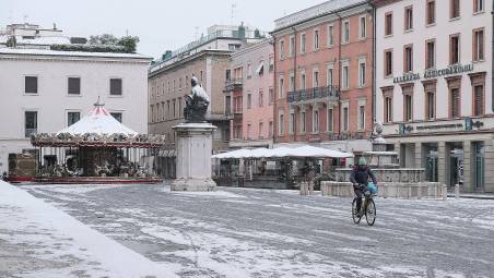 La neve a Rimini nello scorso febbraio