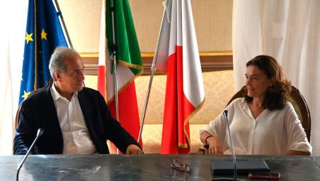 L’incontro tra il sindaco Gian Luca Zattini ed Elena Ugolini (foto Blaco)
