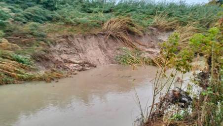 Argini erosi dall’acqua