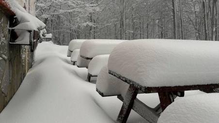 Campigna e Monte Falco imbiancati (foto Emilia-Romagna Meteo)