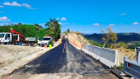 Meldola, lavori sulla strada Palareto-Teodorano