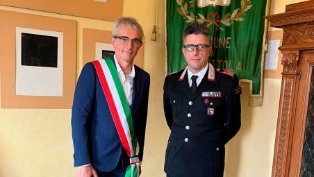 L’incontro tra il sindaco Battistini e il comandante Pessina