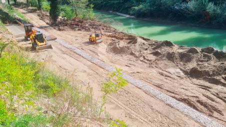 Meldola, lavori in corso alla strada della Chiesina Cà Baccagli