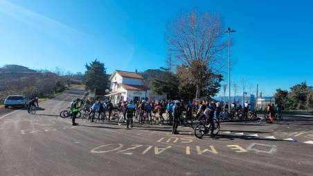 L’arrivo dei ciclisti al Barbotto