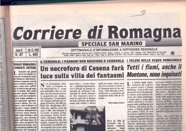 Il settimanale “Corriere di Romagna”