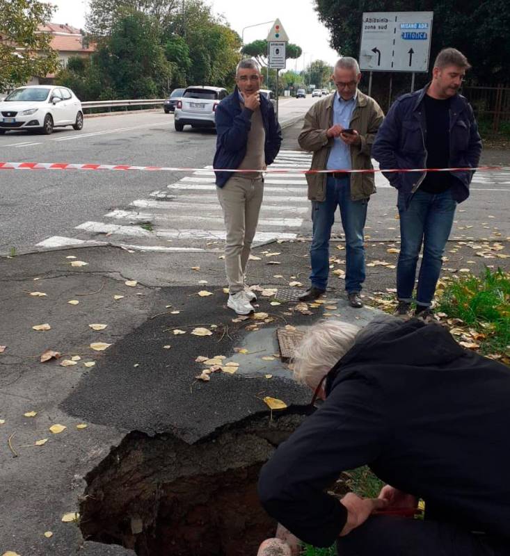 Il sopralluogo dei tecnici del Comune