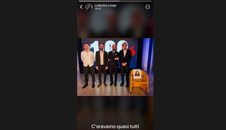 I tre candidati presenti insieme al giornalista Ludovico Luongo