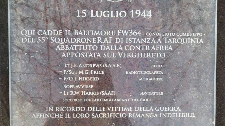 La targa commemorativa di quanto accaduto