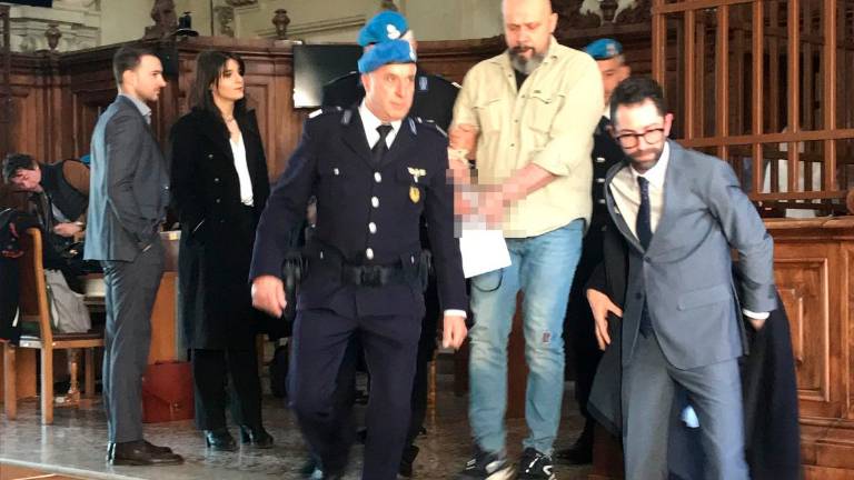 Barbieri insieme all’avvocato Gramiacci durante l’appello a Bologna