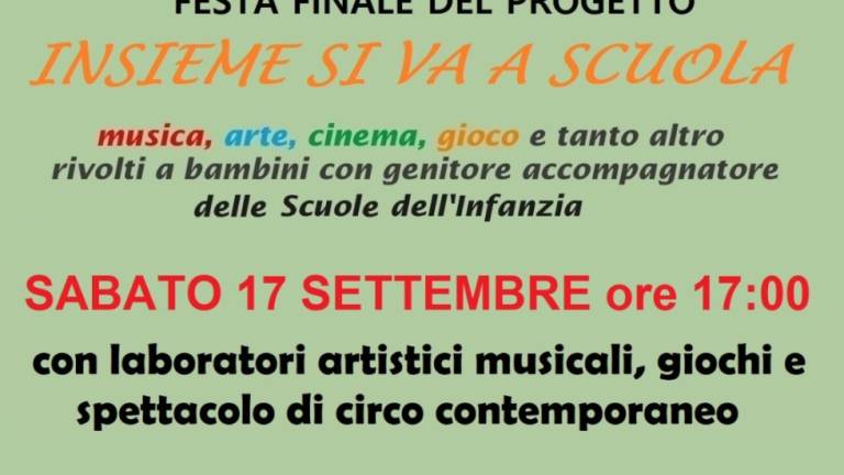 Forlì, sabato la festa finale del progetto Insieme si va a scuola