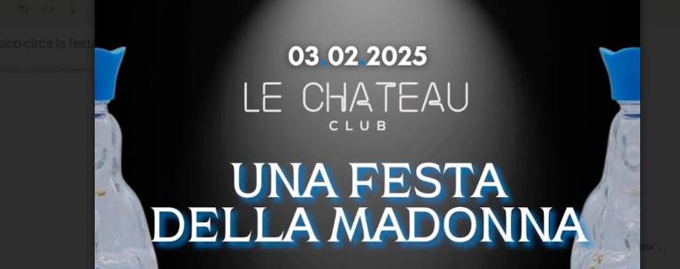 “La locandina di quella festa offende la patrona”: il sindaco di Castrocaro si arrabbia con il party di lunedì 3 febbraio