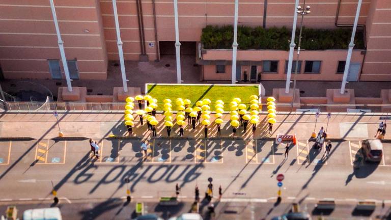 Il flash mob per il Tour de France