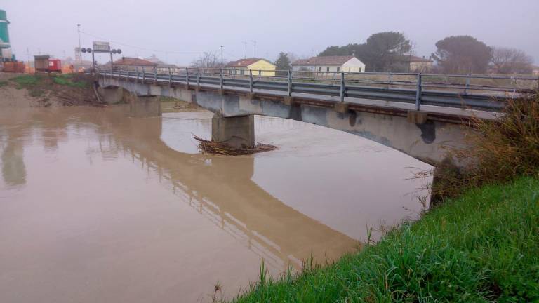 Il ponte “La pungela” che collega Traversara a Santerno, nei pressi della rottura del settembre 2024 (Fiorentini)