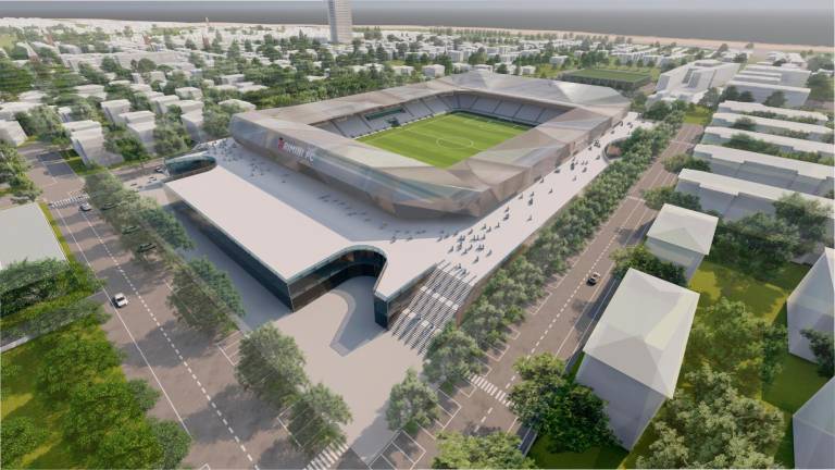 Il rendering del nuovo stadio