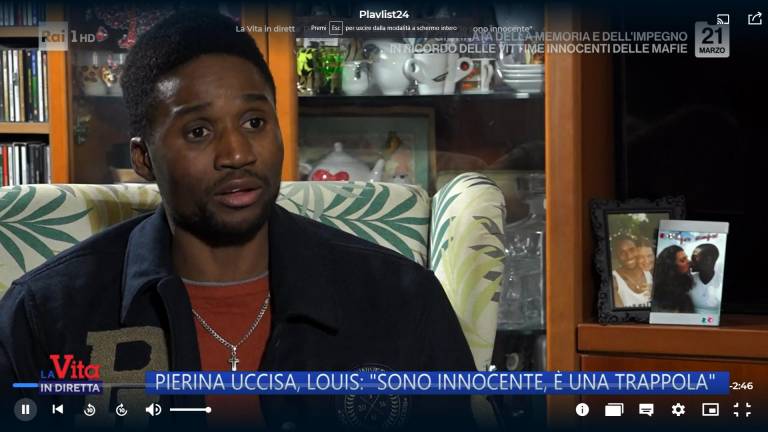 Louis durante un’intervista in tv prima di essere arrestato