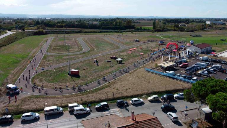 L’inaugurazione del ciclodromo un anno fa