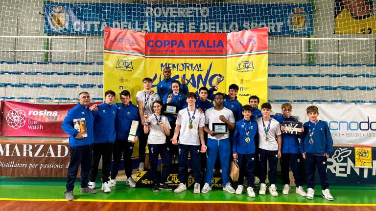 Il gruppo del C.A. Faenza che ha vinto la Coppa Italia a Rovereto