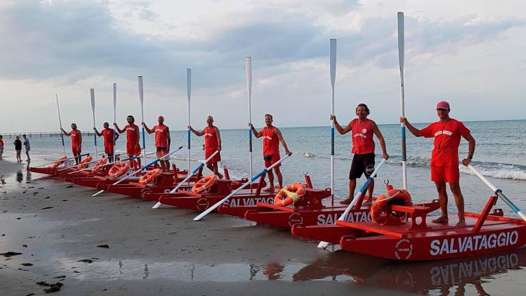 I bagnini dell’associazione Marina di salvataggio di Rimini