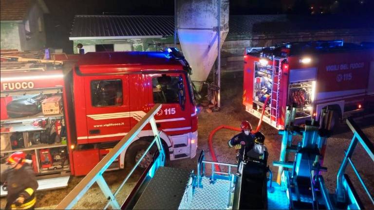 L’intervento dei vigili del fuoco in via Alberazzo