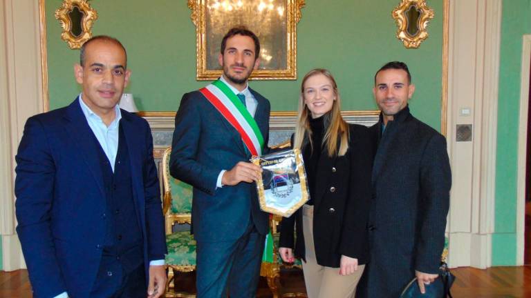 Cesena, i danzatori Arianna Moretti e Omar Ravaioli ricevuti in Comune verso i Mondiali Csit