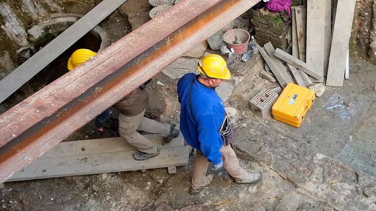 Operai al lavoro in un cantiere (immagine d’archivio)