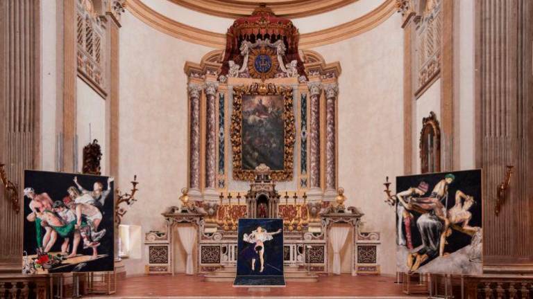 La mostra “Gratia Plena” che era stata allestita nella chiesa di Sant’Ignazio a Carpi