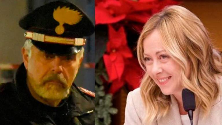 Il comandante Luciano Masini e la premier Giorgia Meloni