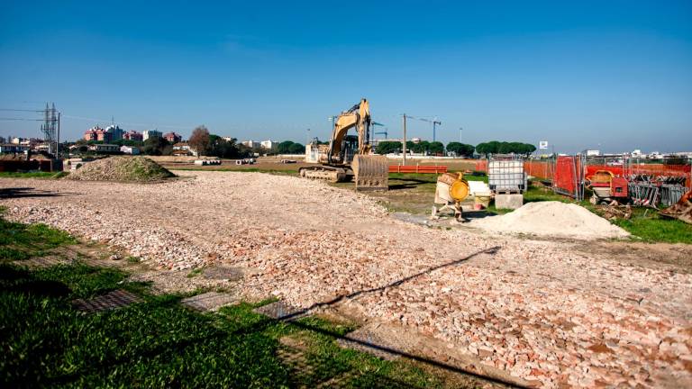 Il cantiere appena aperto FOTO FIORENTINI