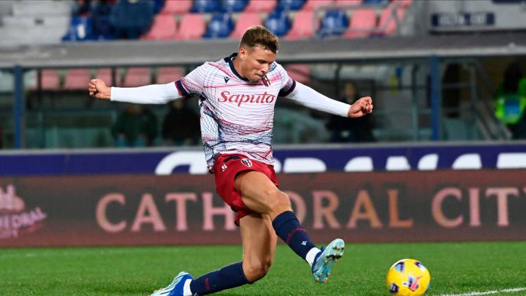 L’unico gol realizzato da Sydney Van Hooijdonk in Italia, in coppa Italia in Bologna-Verona 2-0 di un anno fa (foto bolognafc.com)