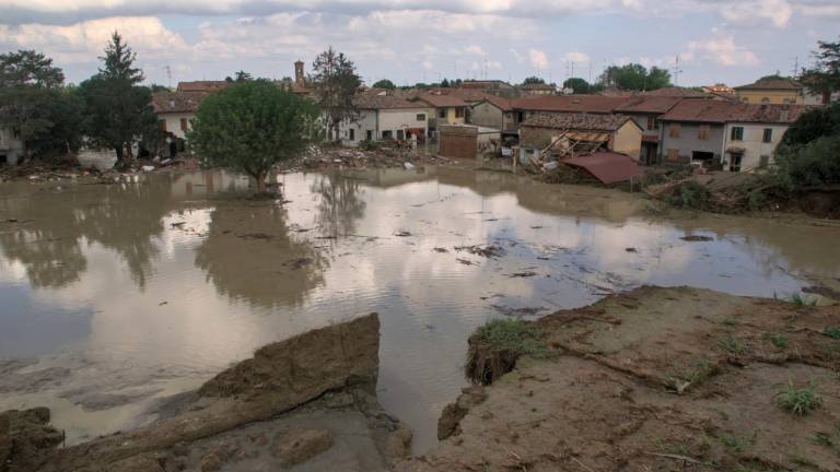 La frazione di Traversara, simbolo della nuova ondata di maltempo