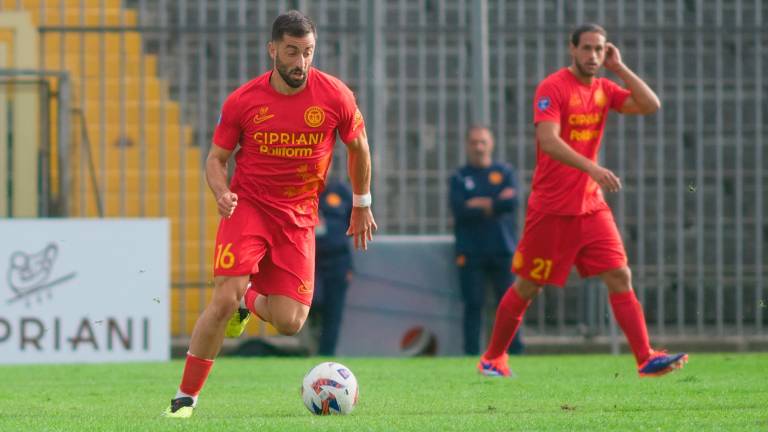 David Lordkipanidze era l’ex di turno oggi ma il suo gol non è bastato al Ravenna per vincere (foto MASSIMO FIORENTINI)