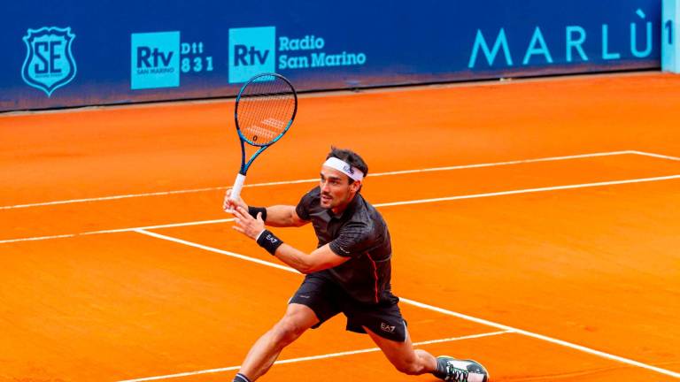 Fabio Fognini durante gli Internazionali di San Marino della scorsa edizione