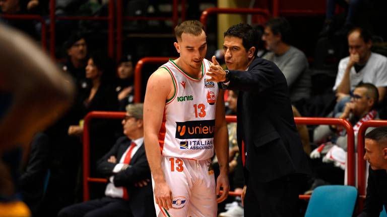 Toni Perkovic e il tecnico Antimo Martino (foto Fabio Blaco)