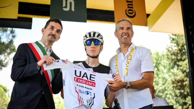 30/06/2024 - Tour de France 2024 - Étape 2 - Cesenatico / Bologne (199,2 km) - POGACAR Tadej (UAE TEAM EMIRATES)