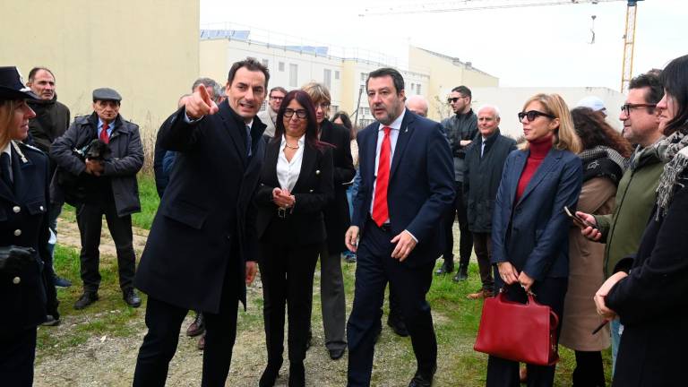 Forlì, il ministro Salvini visita il cantiere del nuovo carcere VIDEO e FOTOGALLERY