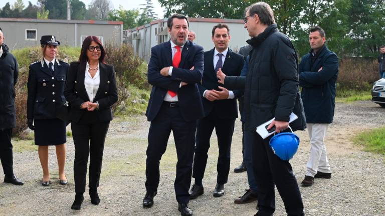 Forlì, il ministro Salvini visita il cantiere del nuovo carcere VIDEO e FOTOGALLERY