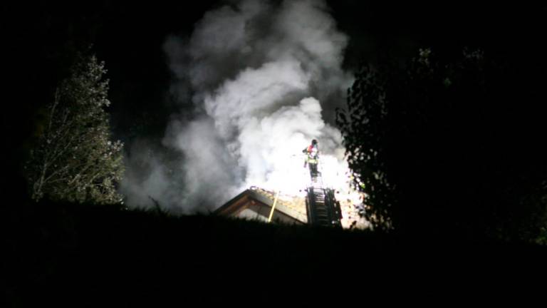 L’incendio di Alfonsine (Foto Fiorentini)