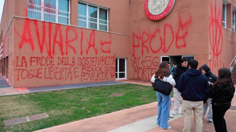 Alcune delle scritte apparse nella notte tra martedì e mercoledì al campus