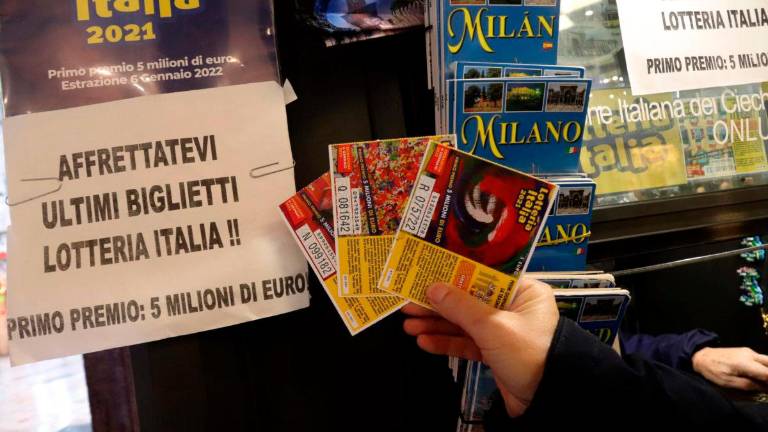 Crescono le vendite dei biglietti della Lotteria Italia