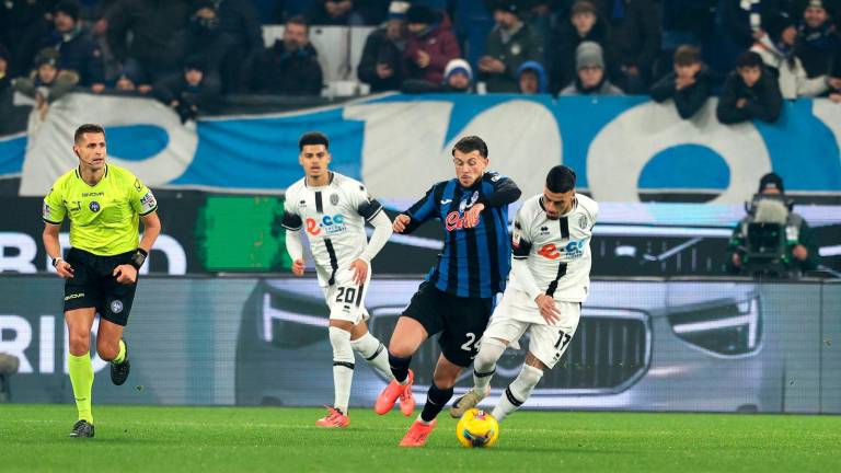 L’arbitro Daniele Perenzoni durante Atalanta-Cesena 6-1 di Coppa Italia (Rega)