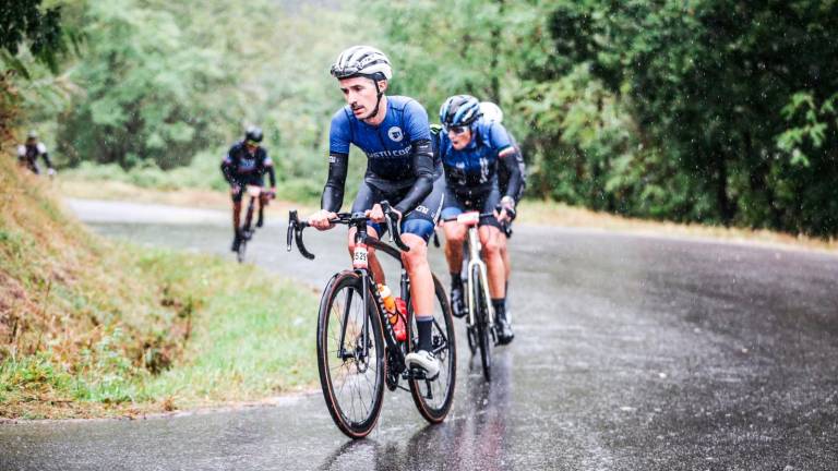 Matteo Gozzoli in versione ciclista sul Barbotto