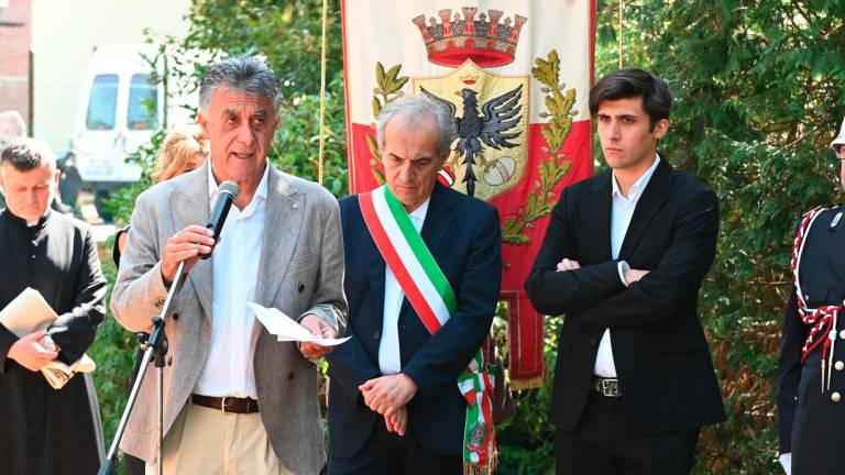 Franco Sirotti alla cerimonia che si è svolta a Forlì (foto Blaco)