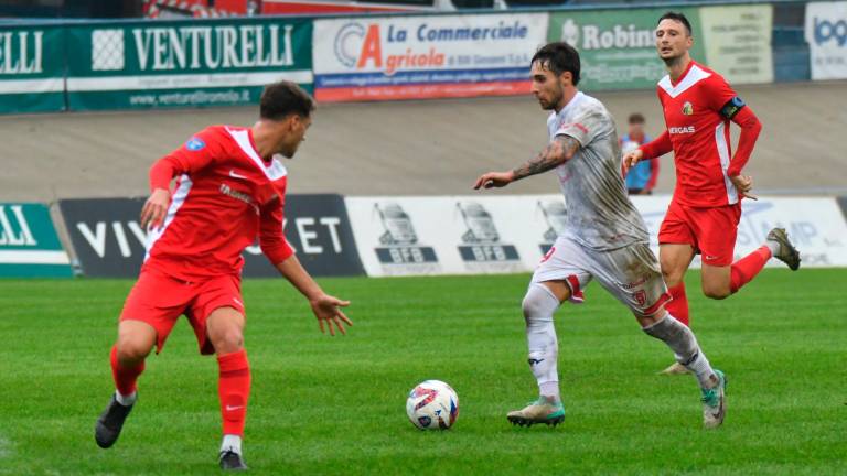 Francesco Campagna in azione durante la partita contro gli emiliani (foto FABIO BLACO)