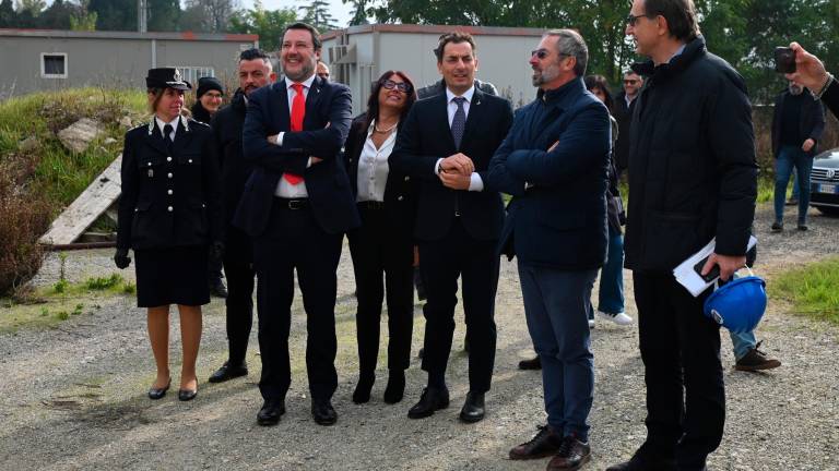 Forlì, il ministro Salvini visita il cantiere del nuovo carcere VIDEO e FOTOGALLERY