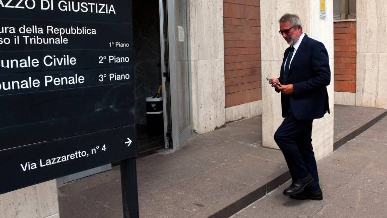 Giorgio Lugaresi all’ingresso del tribunale