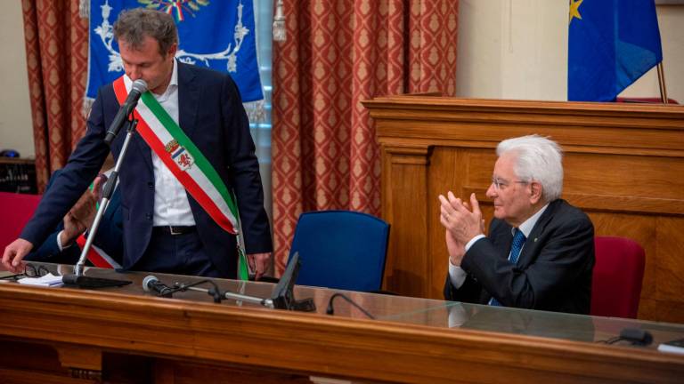 Il sindaco Isola con il Presidente della Repubblica Mattarella