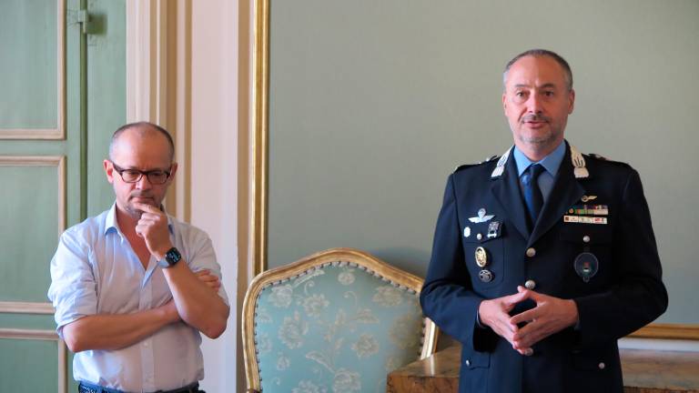 L’assessore Luca Ferrini col comandante della Polizia locale Andrea Piselli