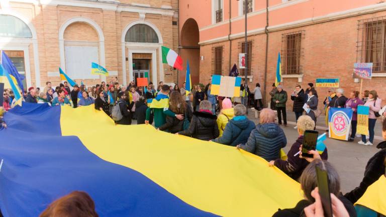 Un corteo pro Ucraina a Ravenna