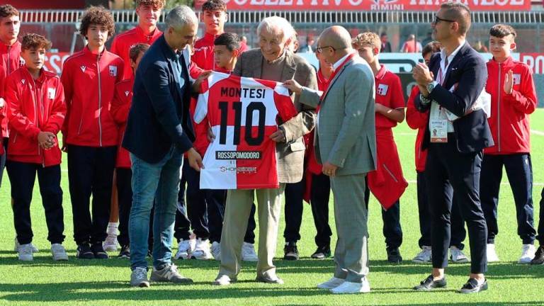 Gastone Montesi allo stadio Romeo Neri